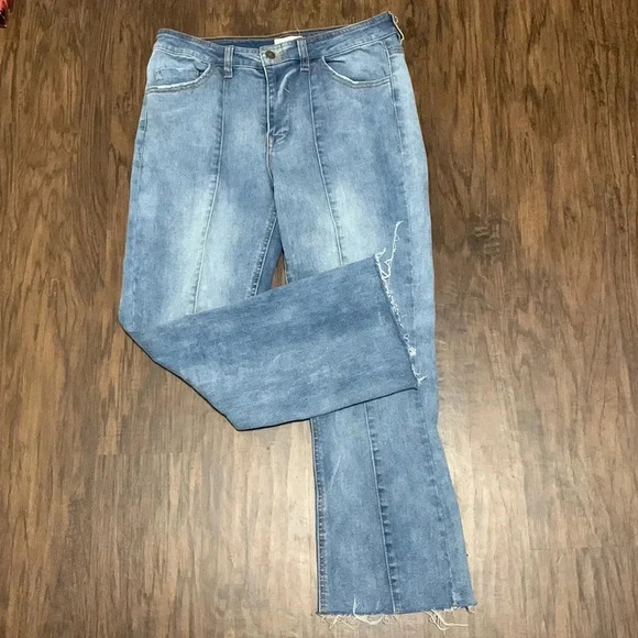 Sky and sparrow raw hem cropped jeans - Picture 1 of 12